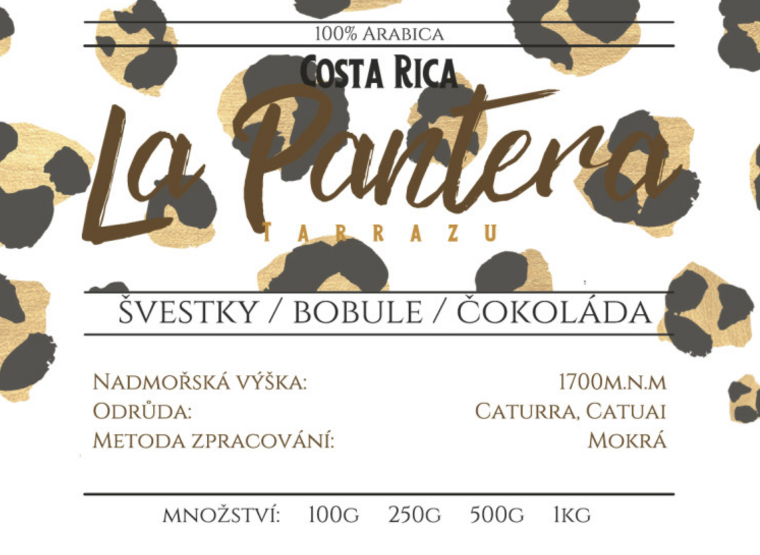 La Pantera z Kostariky, nová káva na filtr