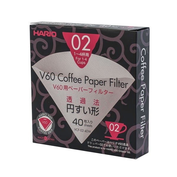 Hario papírové filtry na Drip V60-02 40 ks