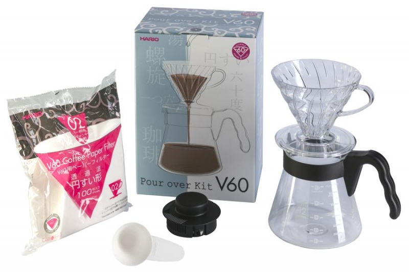 Hario sada Pour Over Kit V60-02 černý