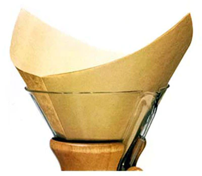 Chemex papírové filtry čtvercové 100 ks nebělené/natural