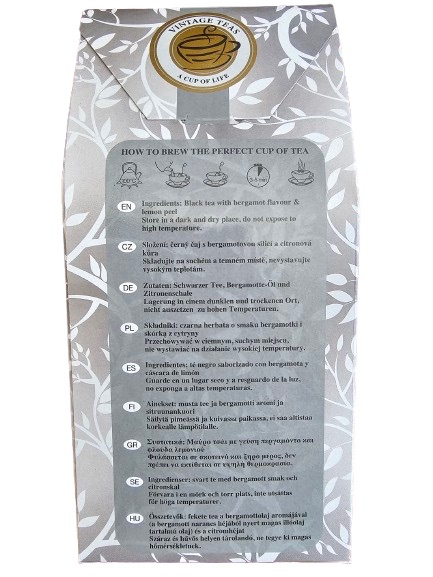Vintage Teas černý čaj Earl Grey 20 pyramid 50 g