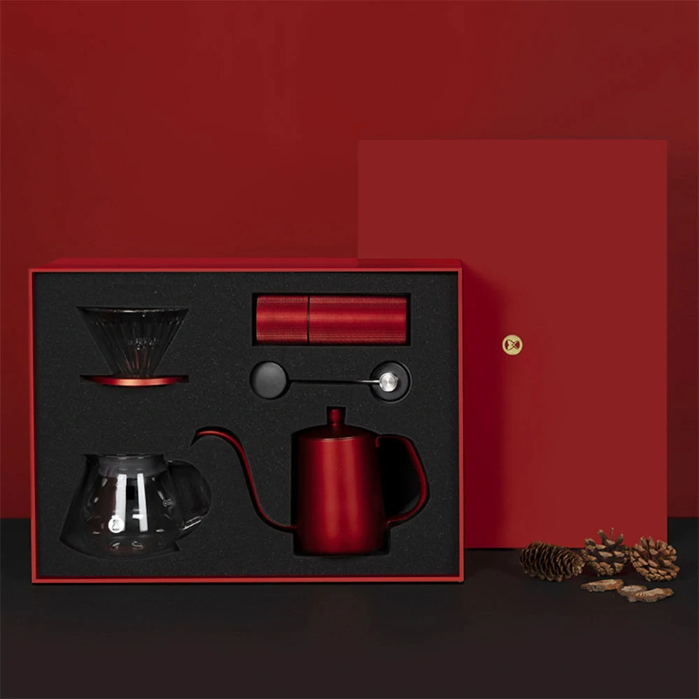 Timemore C2 Pour Over Set (Fish 03) červený limit. edice
