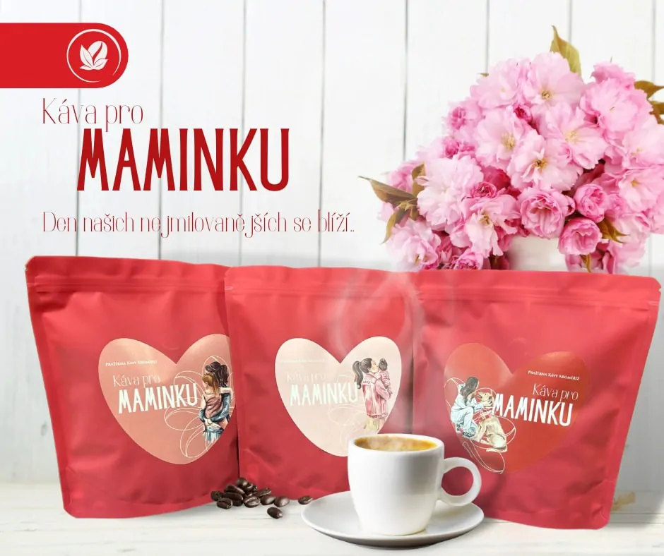 Káva pro maminku + kávové zrno v hořké čokoládě
